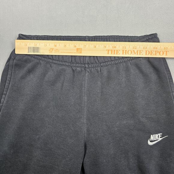 Nike Sweatpants Mens Small Fleece Cotton Lounge Comfy Cozy Black Worn Distressed - Picture 12 of 16